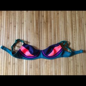 Cynthia Rowley Color Block Bikini Top Size L